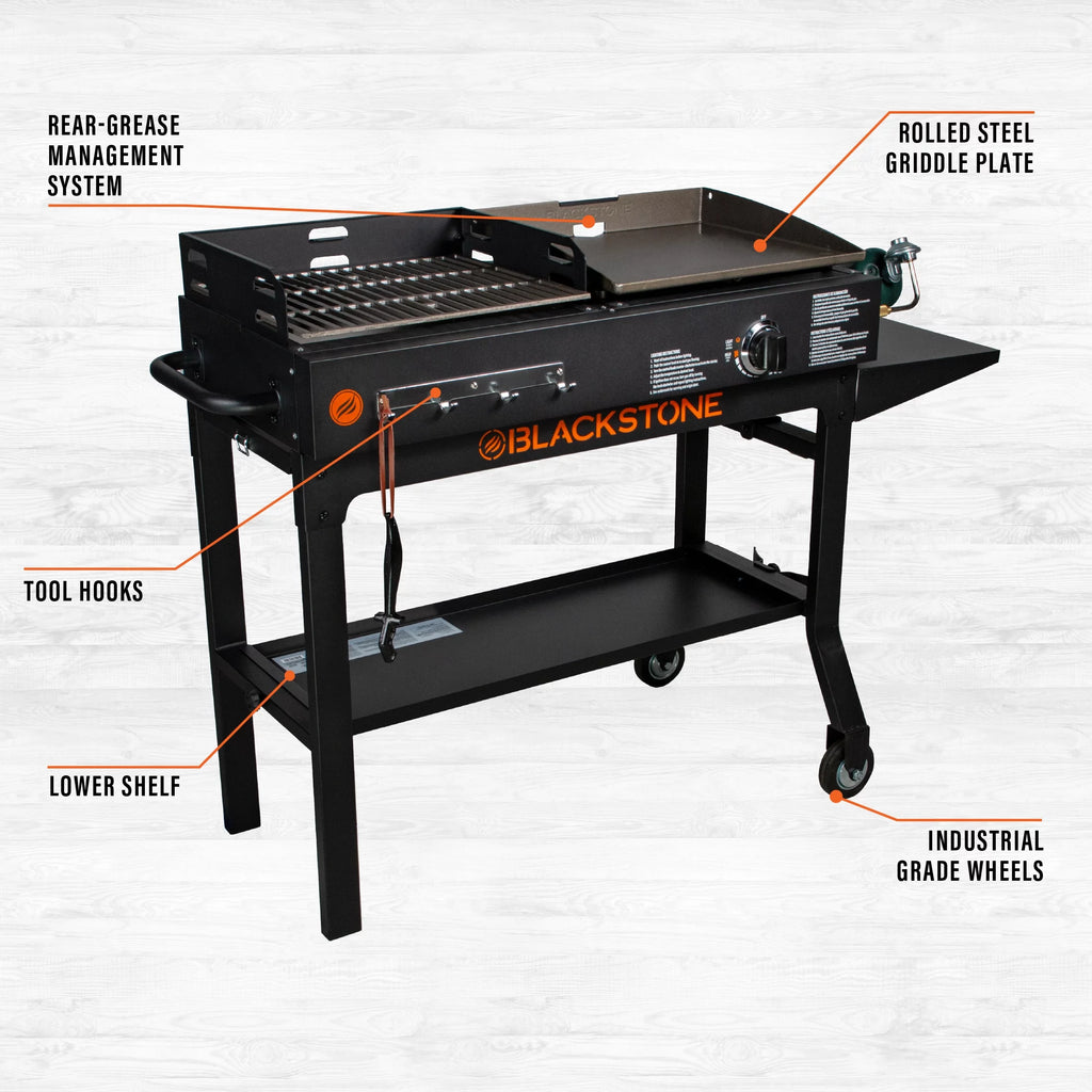 Propane Griddle and Charcoal Grill Combo V189214