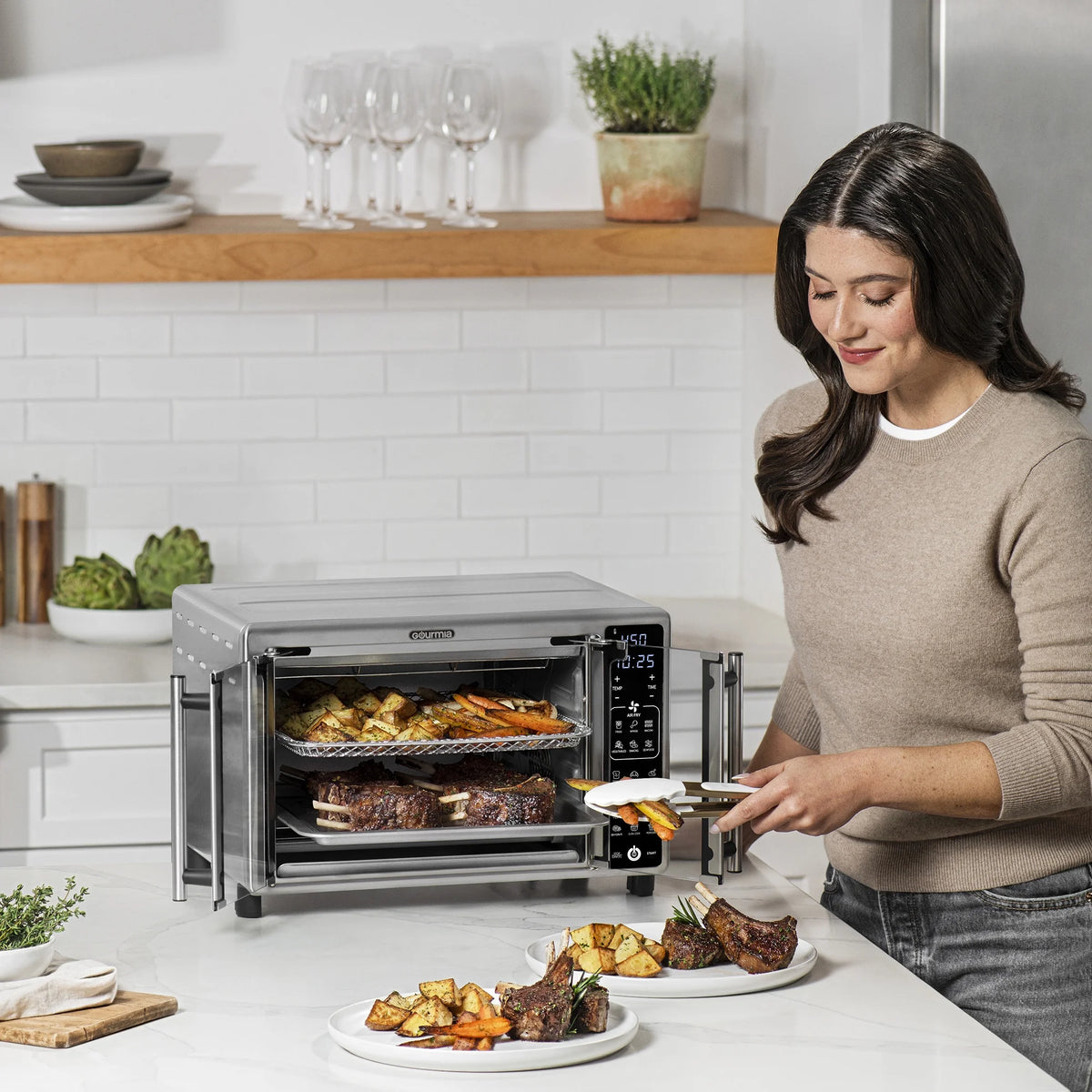 6-Slice Digital Toaster Oven Air Fryer Stainless Steel H545
