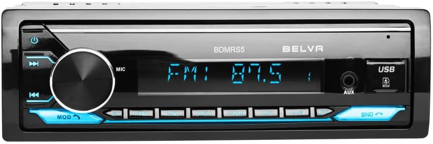Single DIN Bluetooth Car Stereo Receiver with USB AUX Inputs L9283