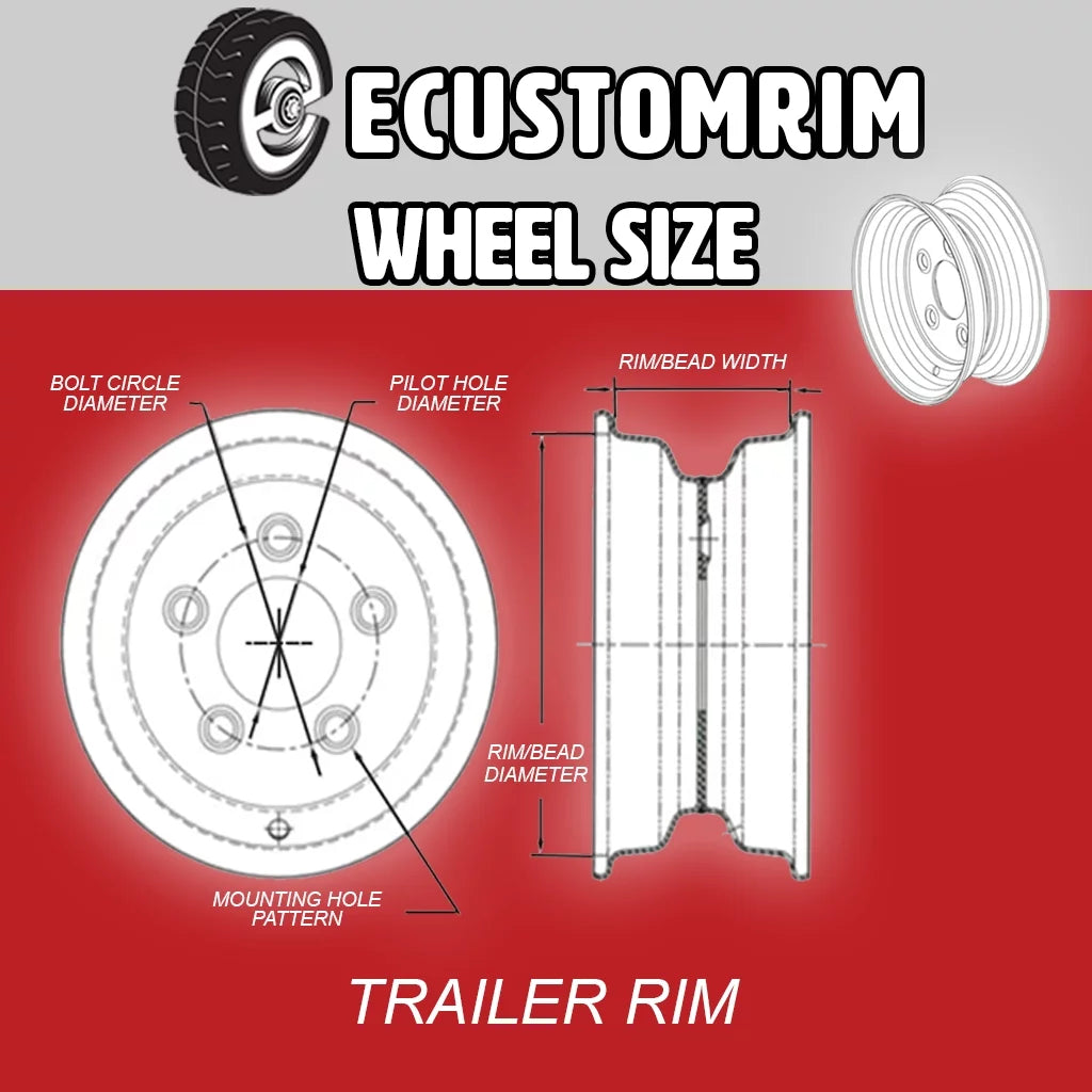 14X5.5 Silver Spoke Trailer Rim Wheel 2-Pack G196