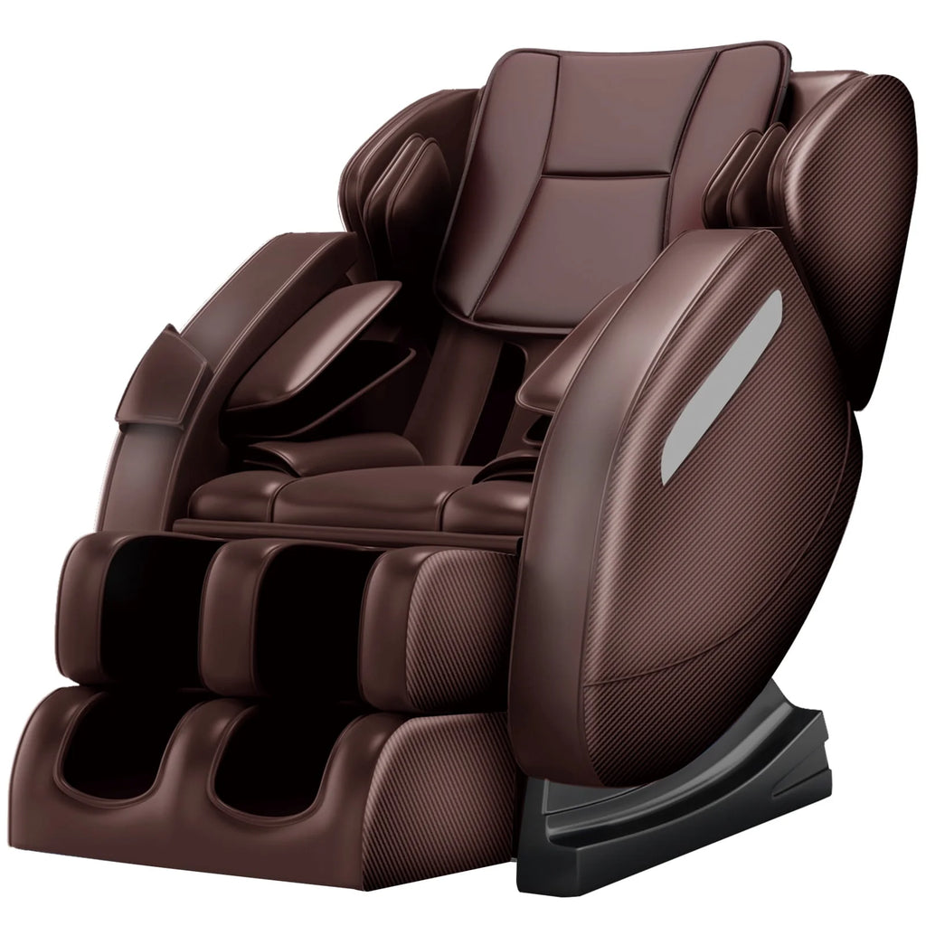 Black Full Body Zero Gravity Massage Chair with Heat and Foot Roller N425612