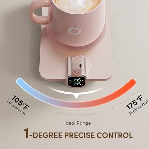 Black 15oz Temperature Control Electric Coffee Mug Warmer Set M7464