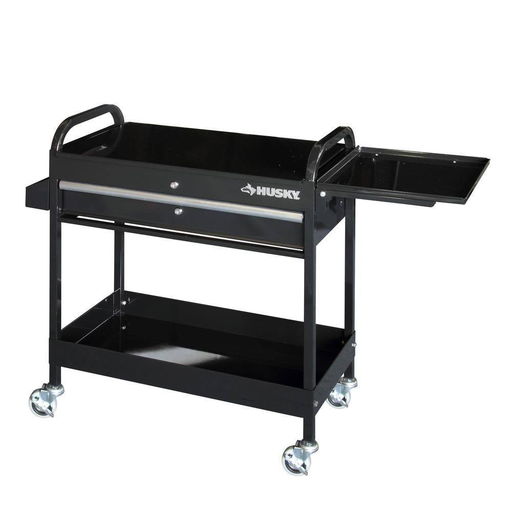 Black 1-Drawer Tool Utility Cart W210285