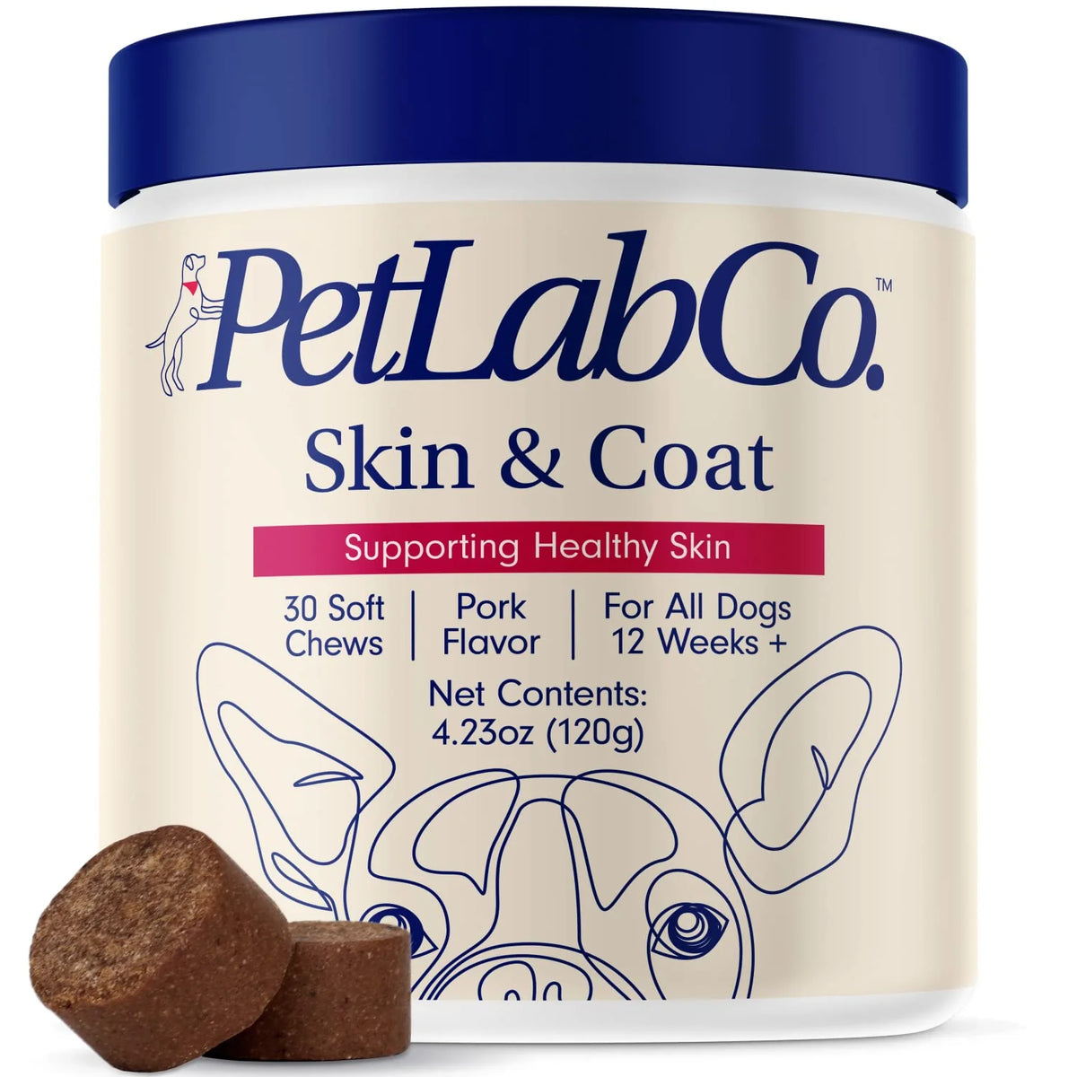 Skin & Coat Dog Chew with Fatty Acids and Apple Cider Vinegar V965