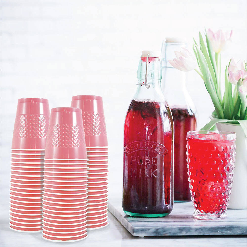 Baby Pink 12 oz Plastic Cups G943