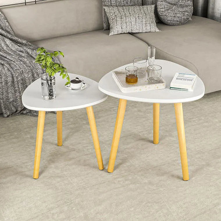 White Set of 2 Side Table G99540