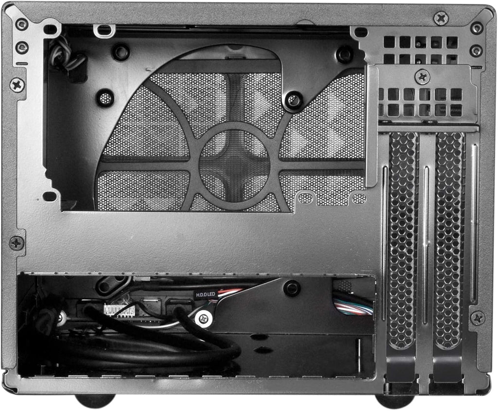 Black Ultra Compact Mini-ITX Computer Case with Mesh Front Panel X557