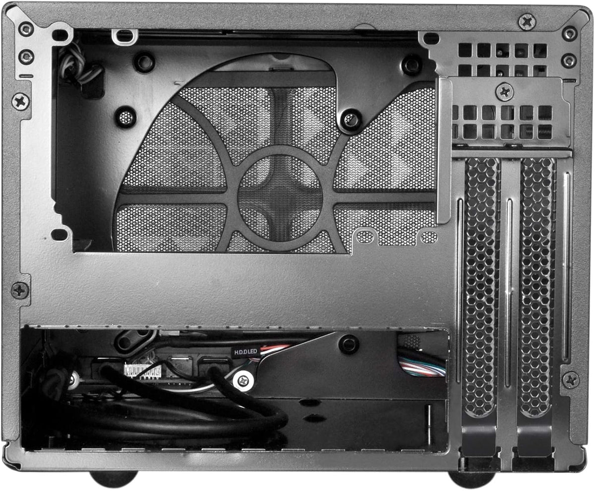Black Ultra Compact Mini-ITX Computer Case with Mesh Front Panel X557
