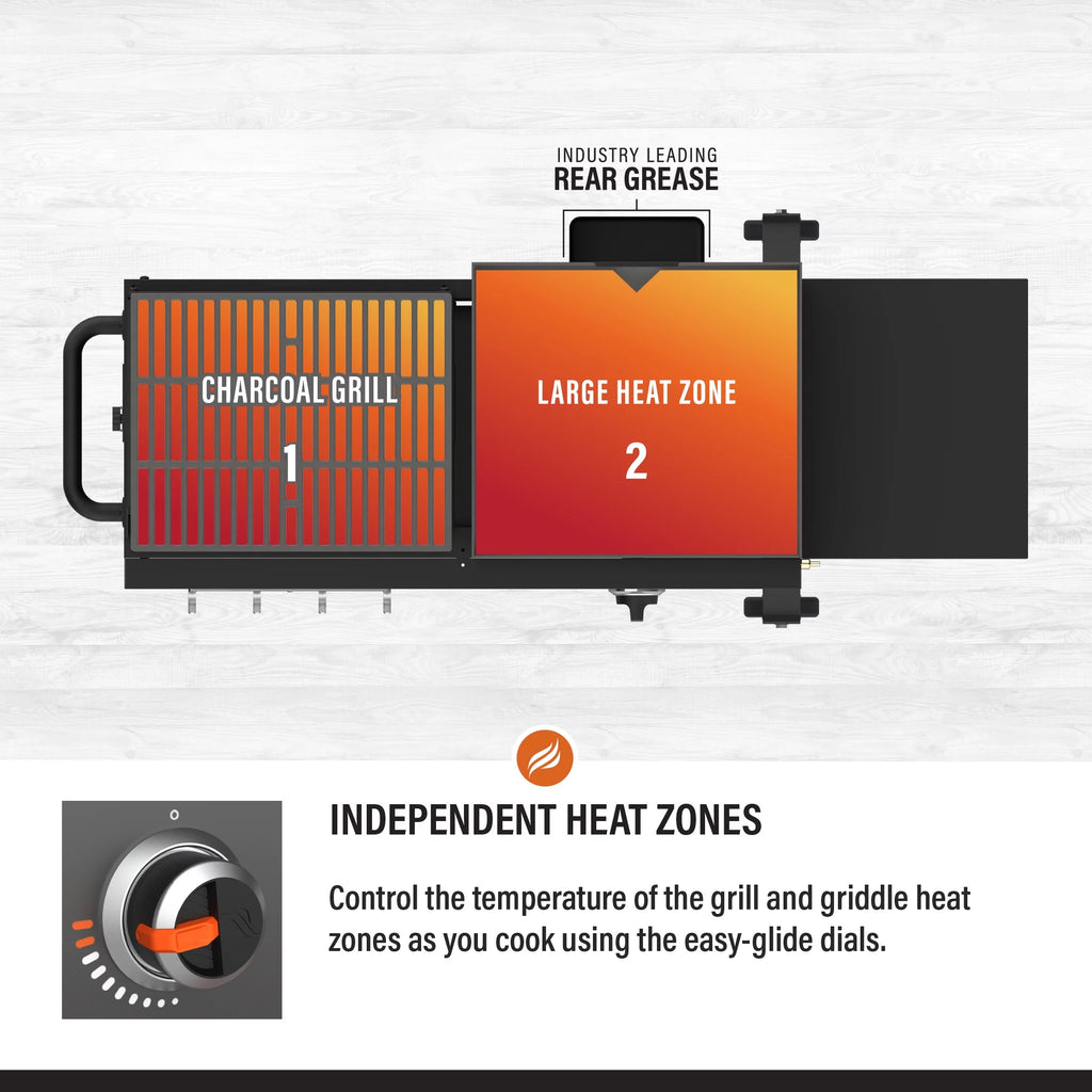 Propane Griddle and Charcoal Grill Combo V189214