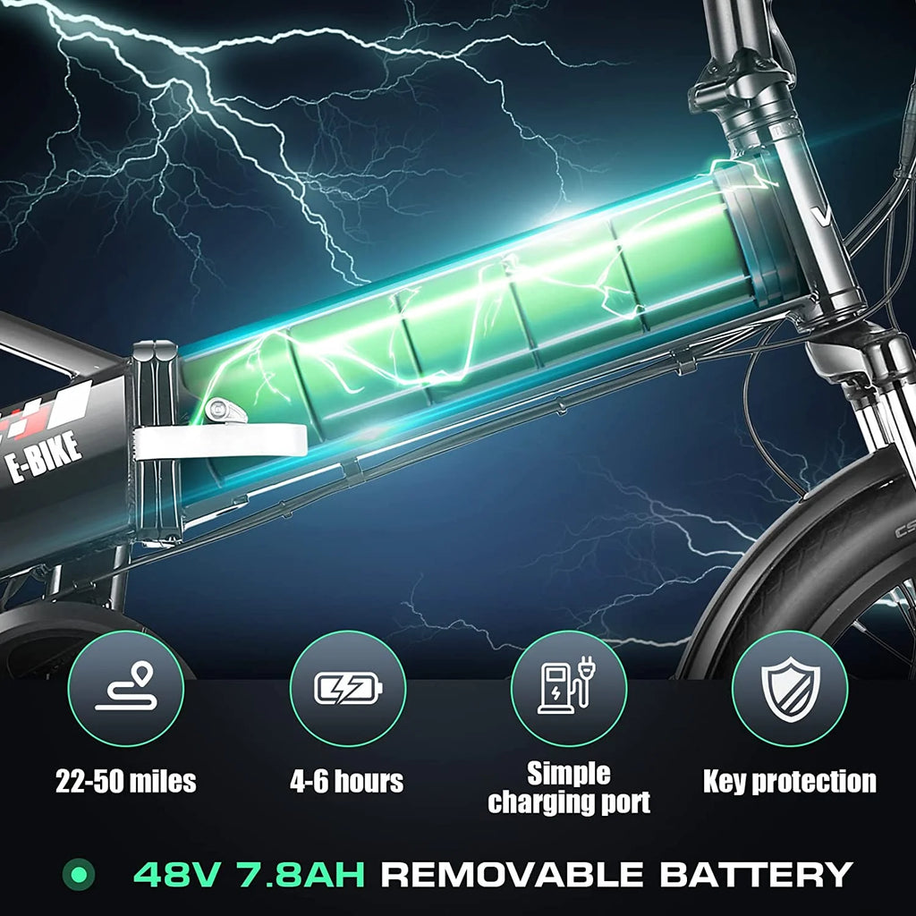 Folding Electric Bike 500W Full Suspension D874020