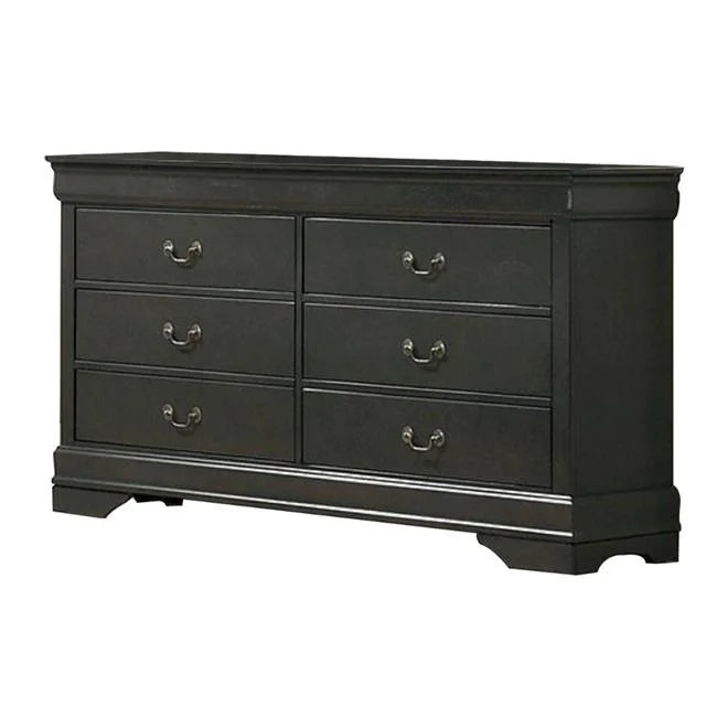 Gray 6 Drawer Wood Dresser S760