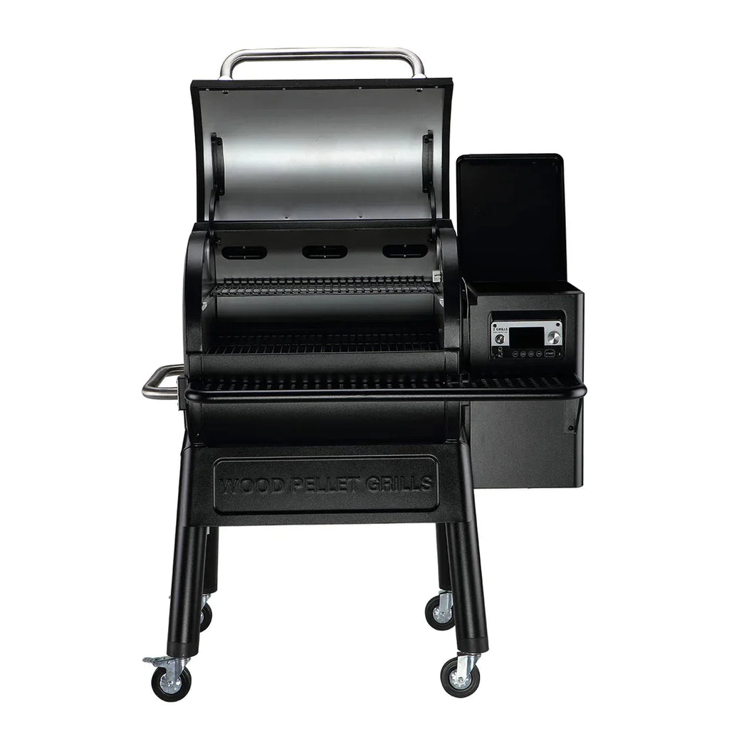 Pellet Grill & Smoker with Foldable Front Shelf, Ash Cleanout System, Rain Cover, 1056 sq.in Cooking Area L478999
