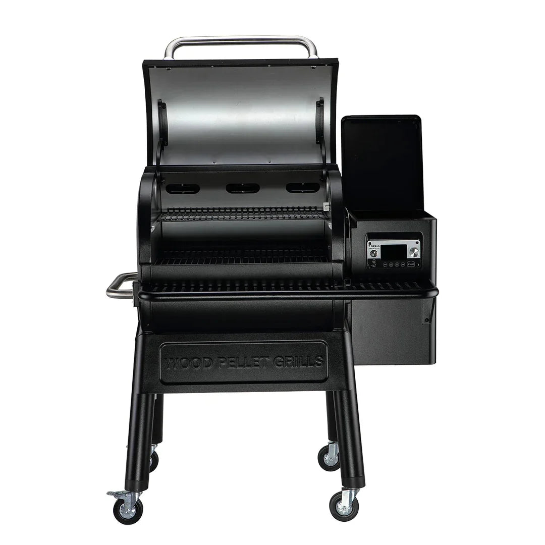 Pellet Grill & Smoker with Foldable Front Shelf, Ash Cleanout System, Rain Cover, 1056 sq.in Cooking Area L478999