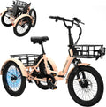 24 26 3 Wheel 350W 36V 7 Speeds Electric Tricycle with Large Basket K945