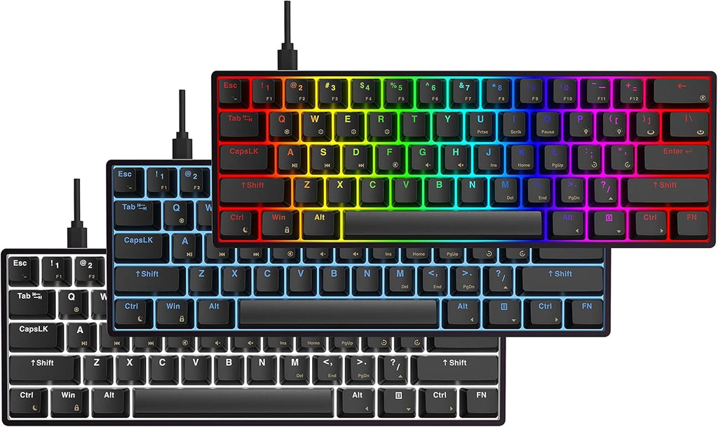 61 Keys Hot Swappable RGB Mechanical Gaming Keyboard E9135
