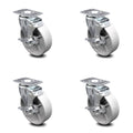 Cast Iron Swivel Top Plate Caster Set of 4 with Roller Bearings S637