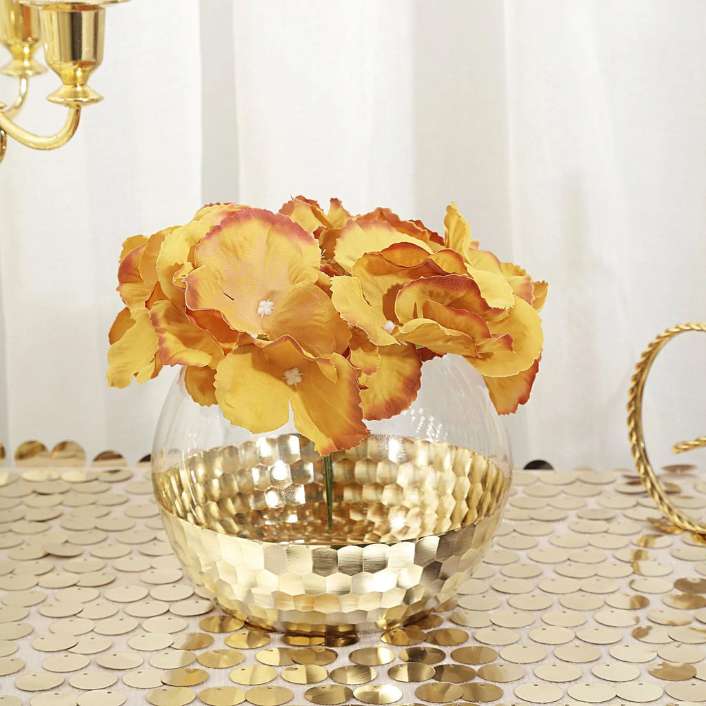 4.5" Gold Glass Candle Holders S7524