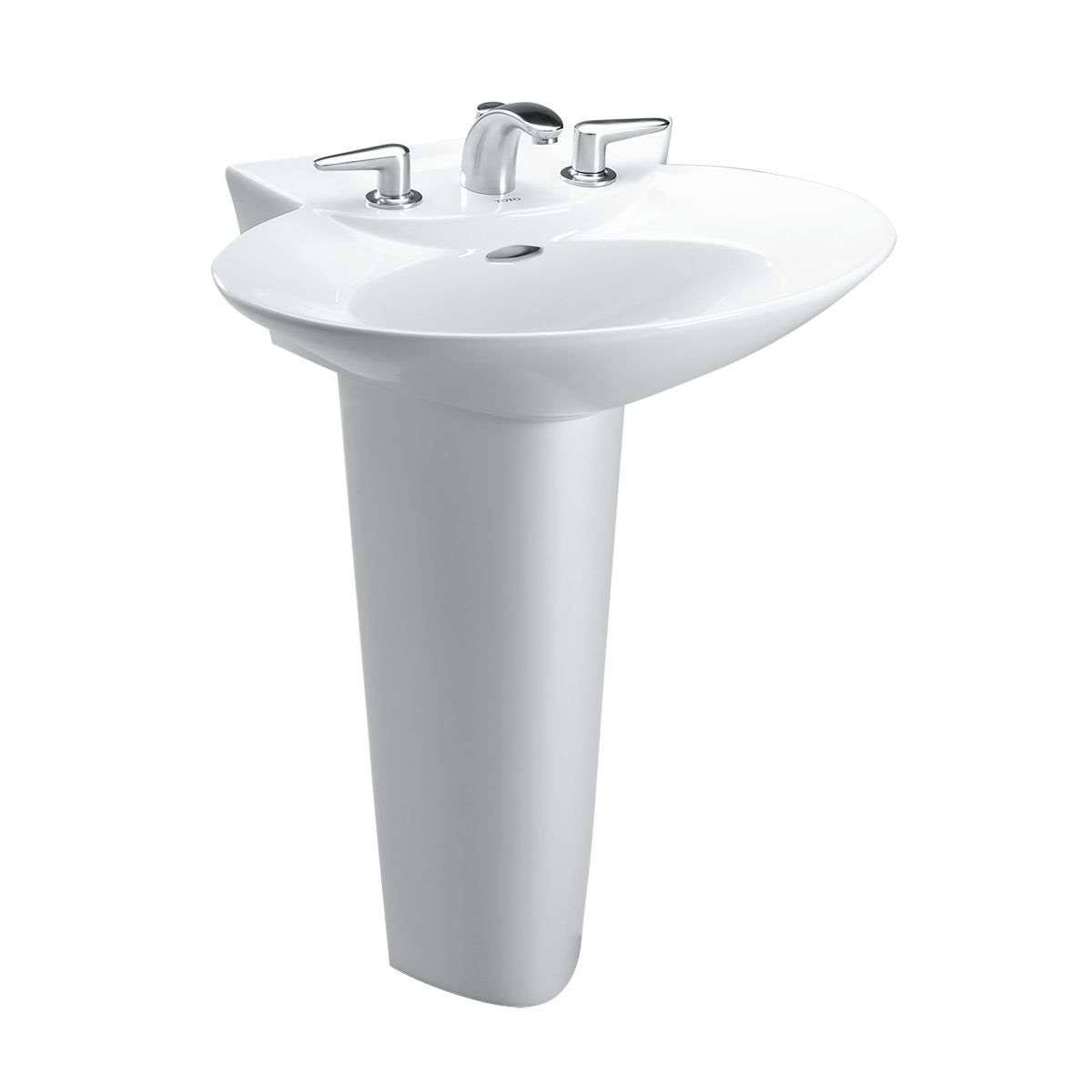 Cotton Single Hole Pedestal Lavatory L1228