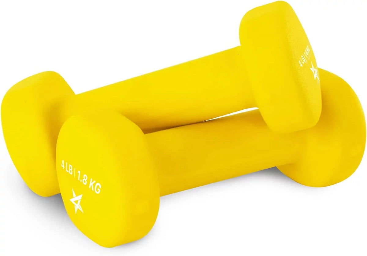 3 lbs Neoprene Dumbbells with Non Slip Grip, Light Green, Pair K7839