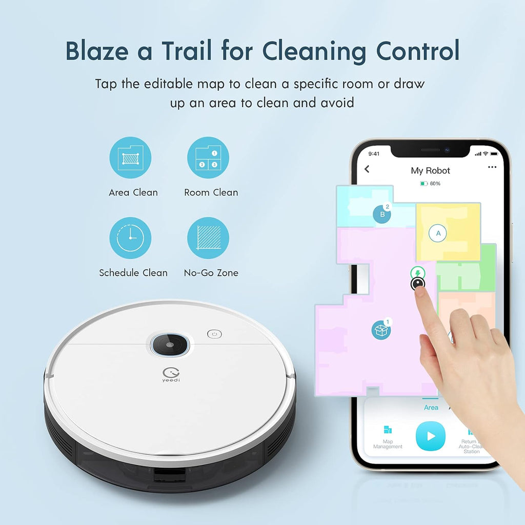 Robot Vacuum with Self-Empty Station, 3000Pa Suction, Smart Visual Mapping X7406