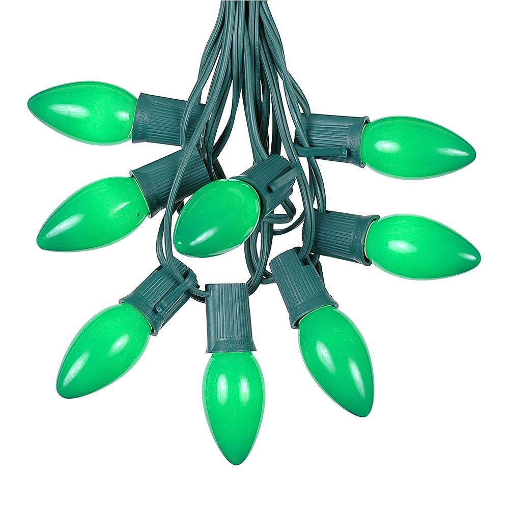 C9 Green Ceramic Christmas String Light Set O894110