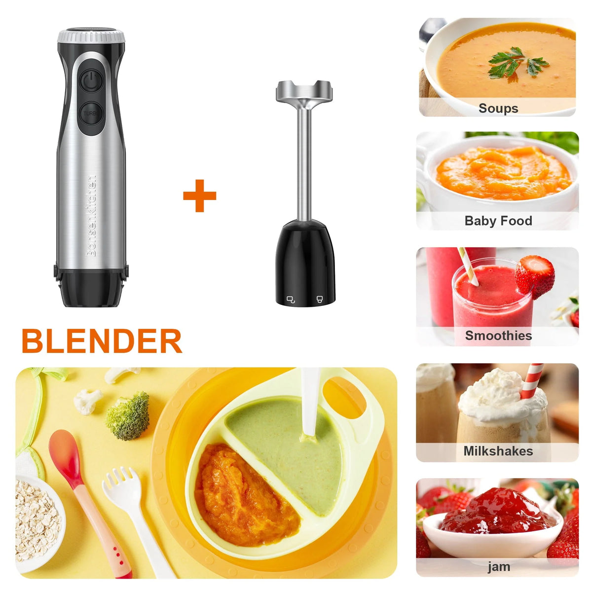 Stainless Steel 20-Speed Immersion Blender J55692