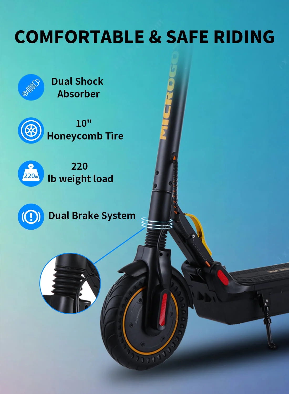 500W Motor 10 Honeycomb Tires Foldable Electric Scooter N748