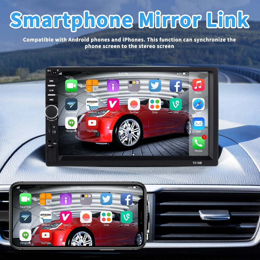 7 Inch Double Din Car Stereo with CD Player T78960