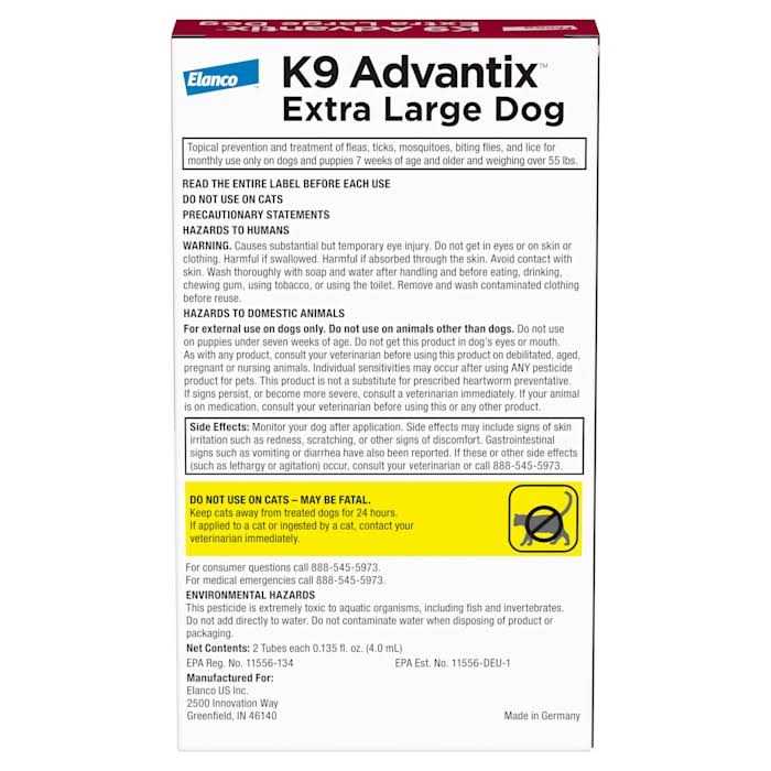 Flea Tick Mosquito Prevention for Extra Large Dogs H250