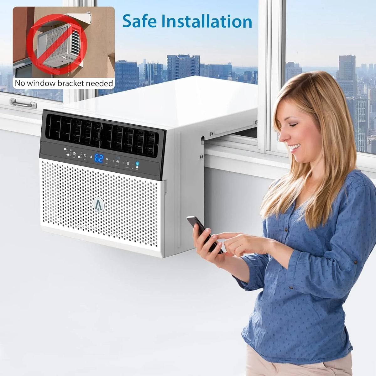 6000 BTU Window Air Conditioner with Remote Control C749
