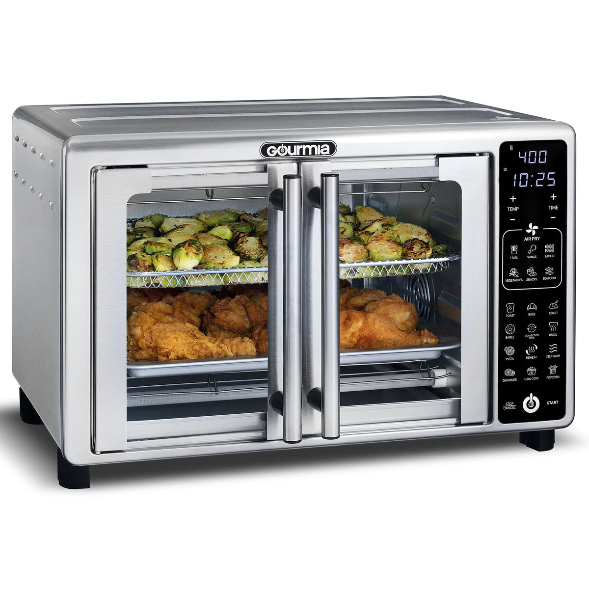 6-Slice Digital Toaster Oven Air Fryer Stainless Steel H545
