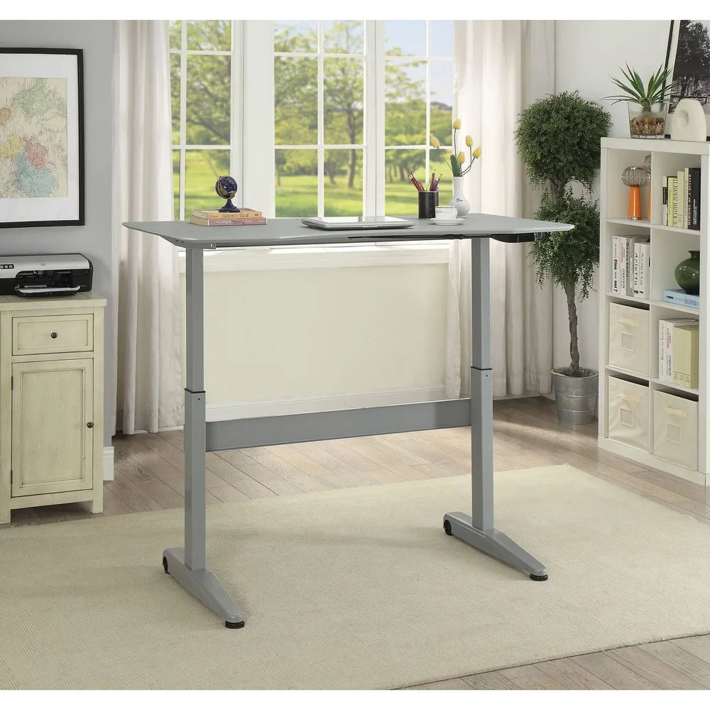 Adjustable Standing Desk Black Oak Finish J21683