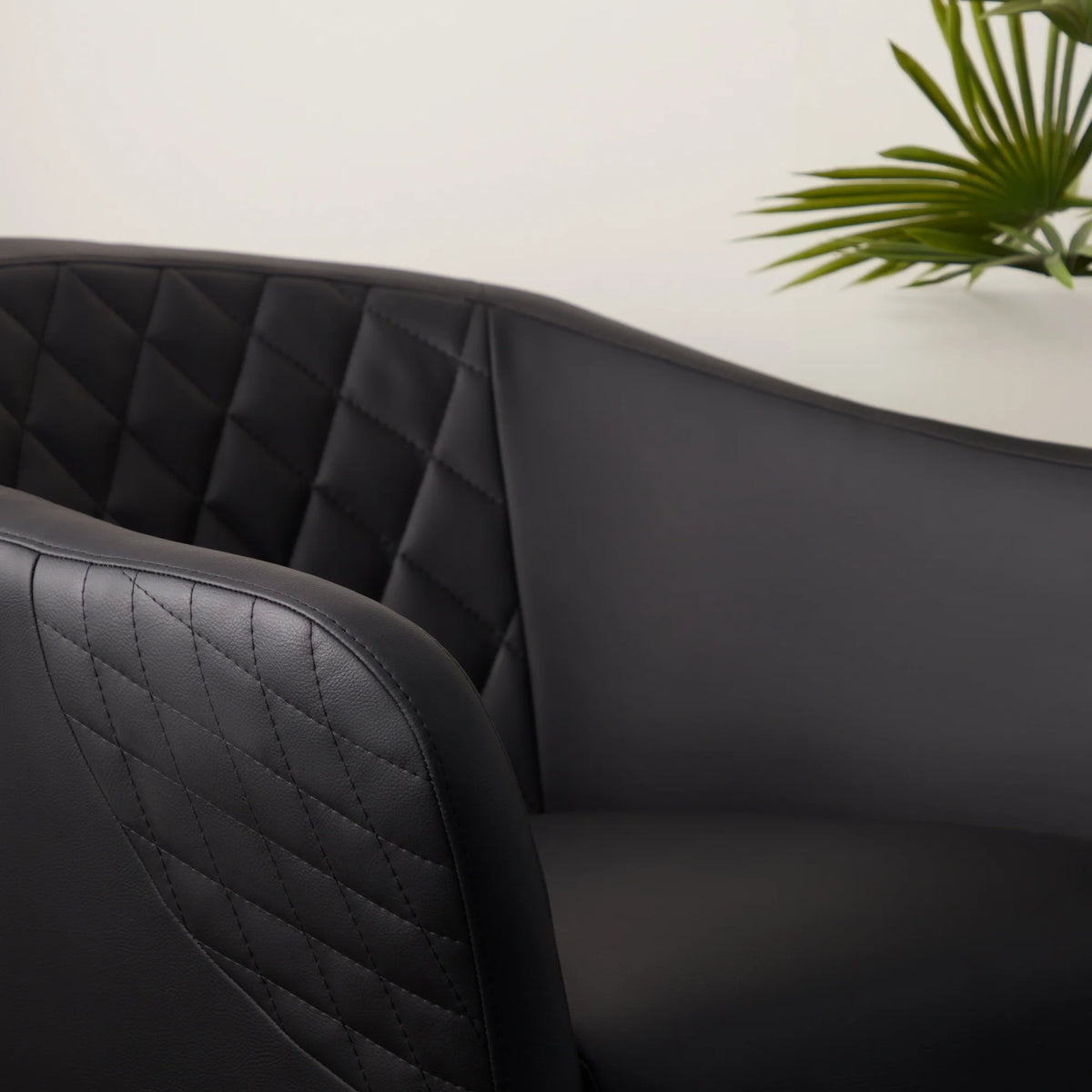 Black Faux Leather Club Chair T62382