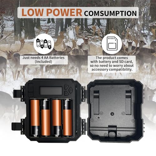 24MP 1080P HD Waterproof Mini Trail Camera 4 Pack G319895