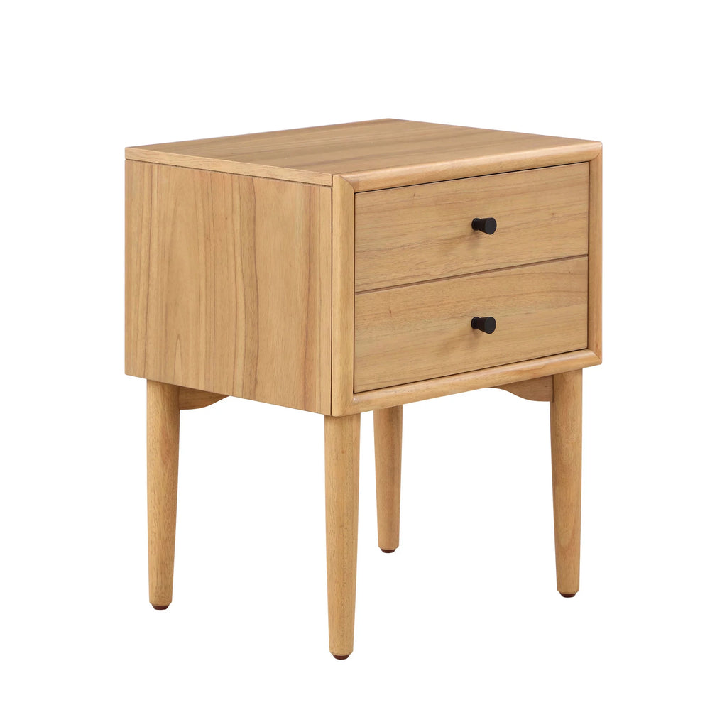 Natural Oak Nightstand with Solid Wood Frame M9550