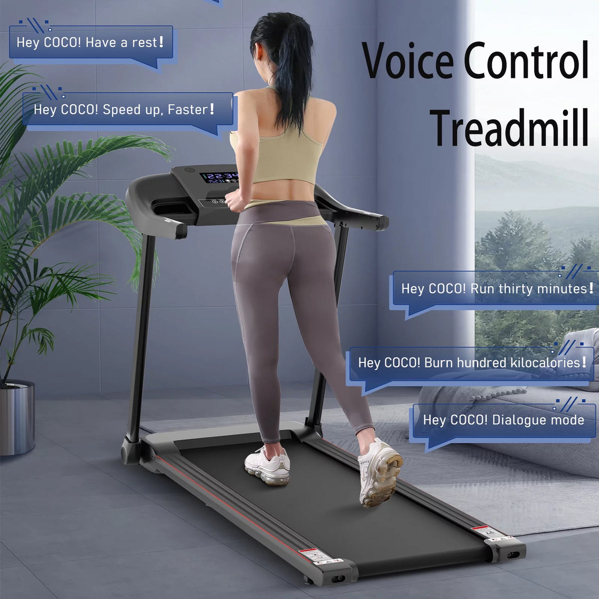 Electric Voice Control Treadmill 7.5 MPH K226