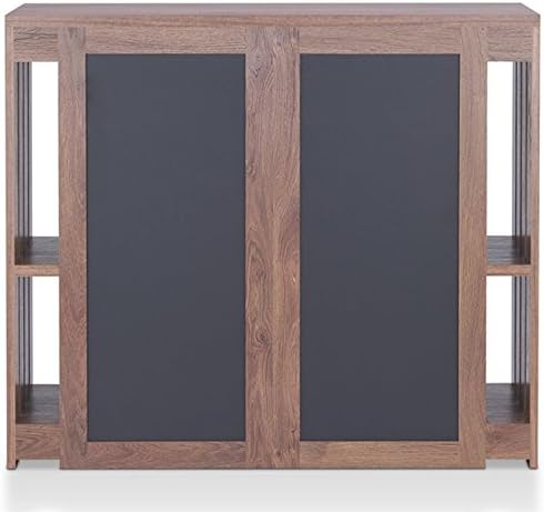 Contemporary Wood Bar Cabinet in Distressed Walnut A31788