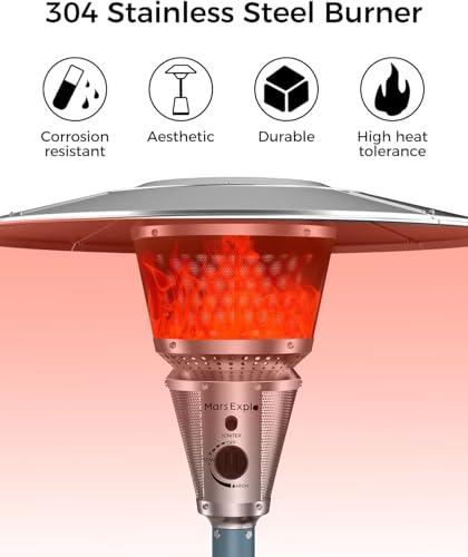 50,000 BTU Propane Patio Heater with Wheels U358