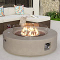 40.5 inch Round Grey Propane Fire Pit Table S47942