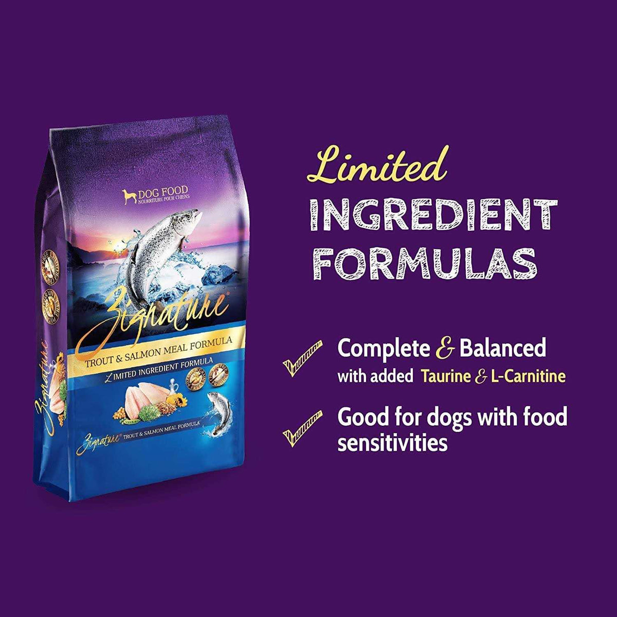 Dry Dog Food Trout Salmon Formula S6524