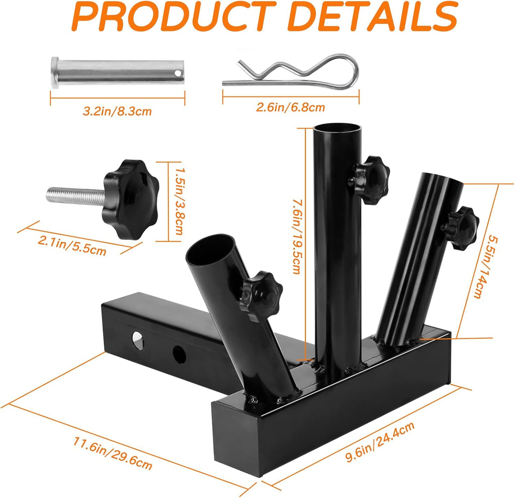 Hitch Mount Flagpole Holder for 2 inches Receiver Y8451