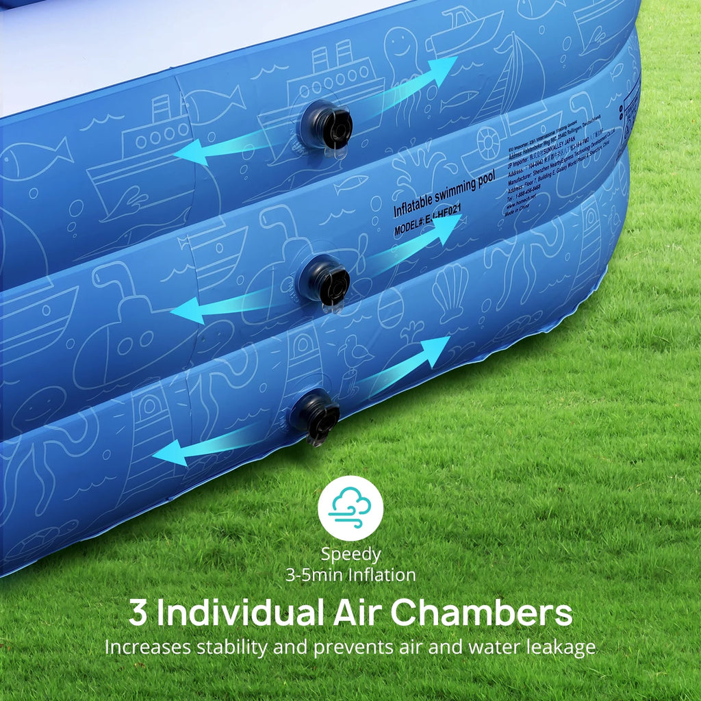Inflatable Swimming Pools 119'' x 72'' x 20'' I1902