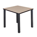 30" Square Breakroom Table Beige Black P5553