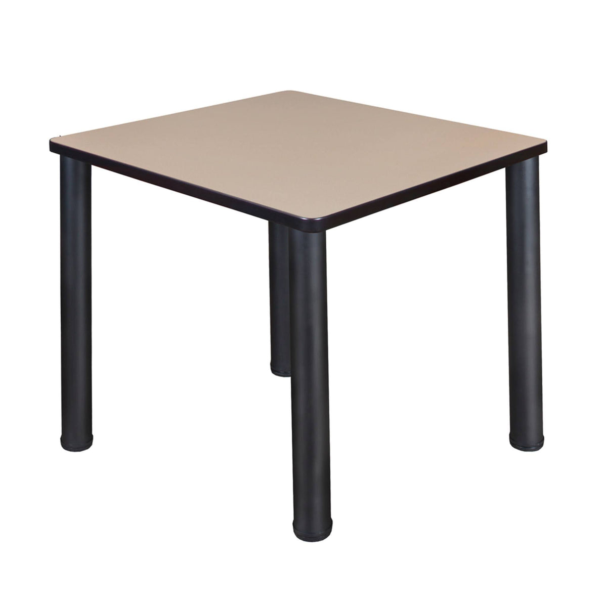 30" Square Breakroom Table Beige Black P5553