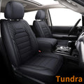 Black Faux Leather Seat Covers Front Set 2 pcs Y10352