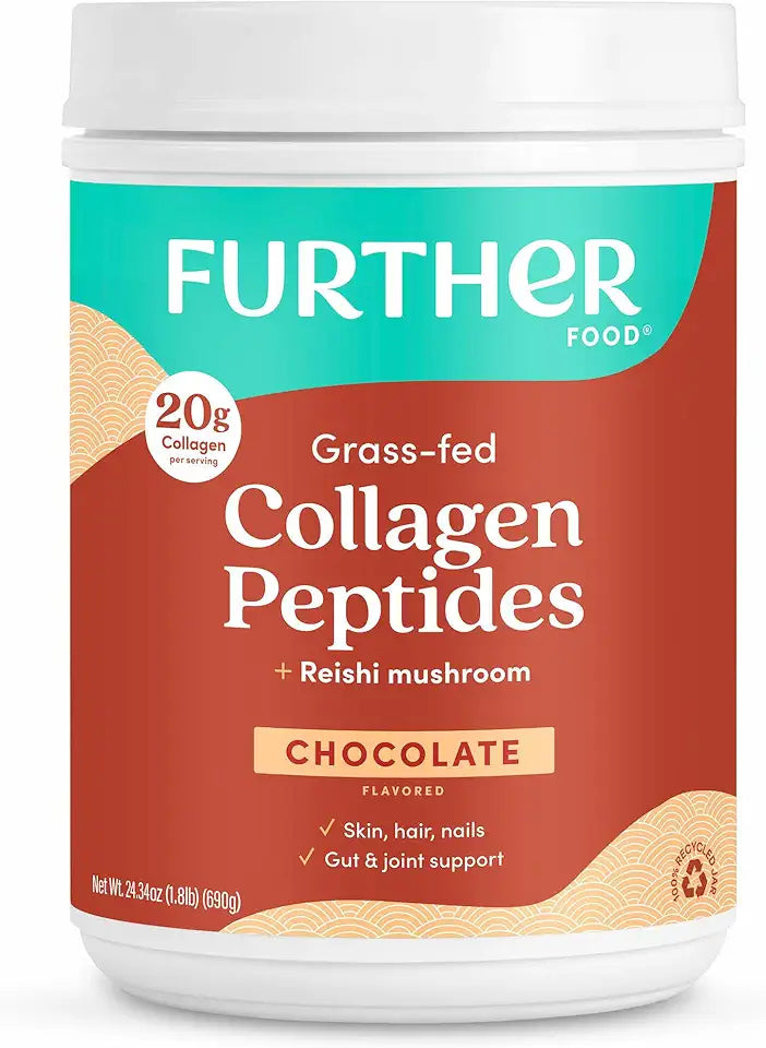 Chocolate Collagen Peptides Powder, Grass-Fed Hydrolyzed Type 1 & 3 Protein, Sugar-Free 24.34 oz G84178