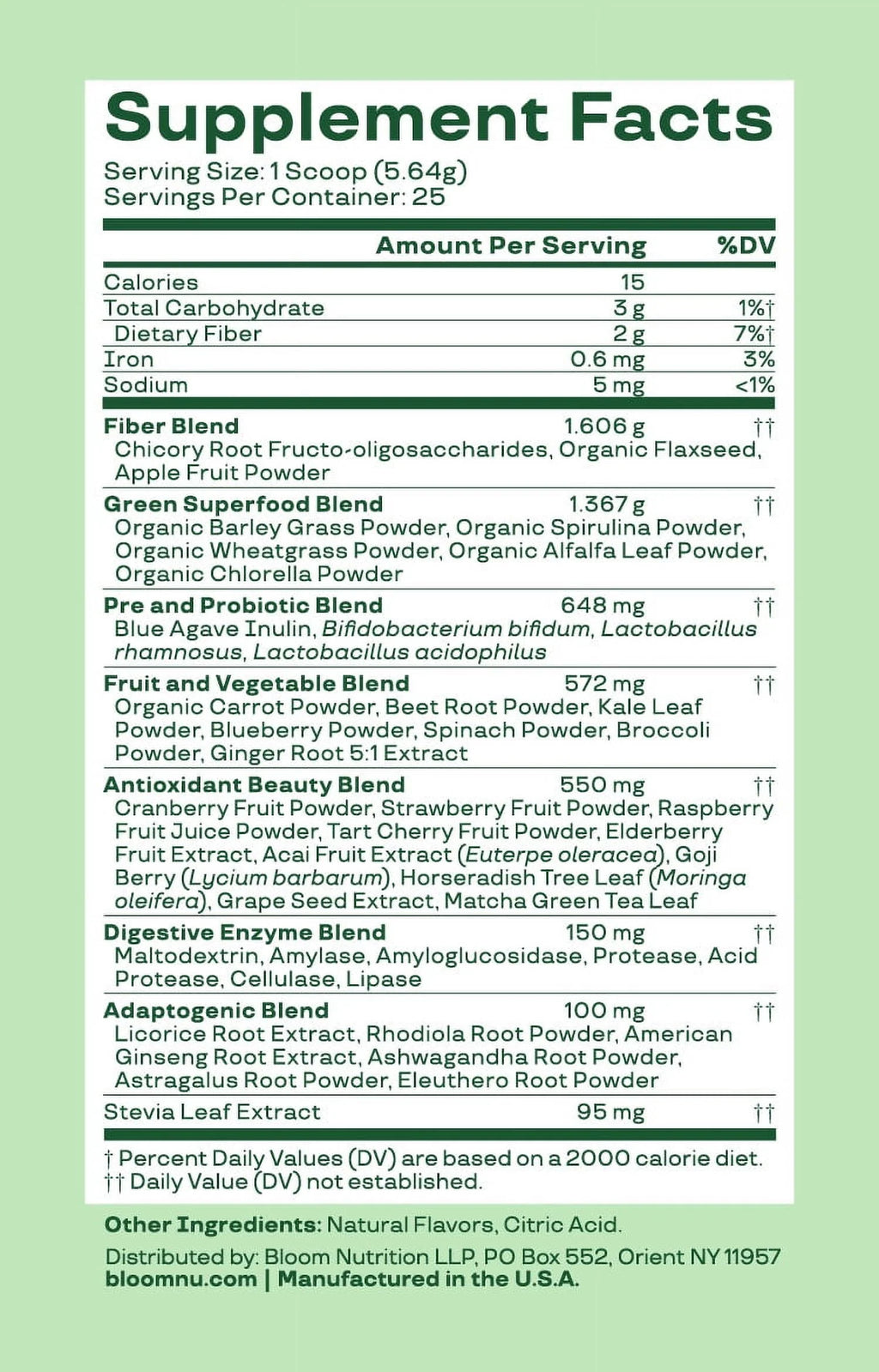 Greens & Superfoods Powder Mango 25 Servings R18446