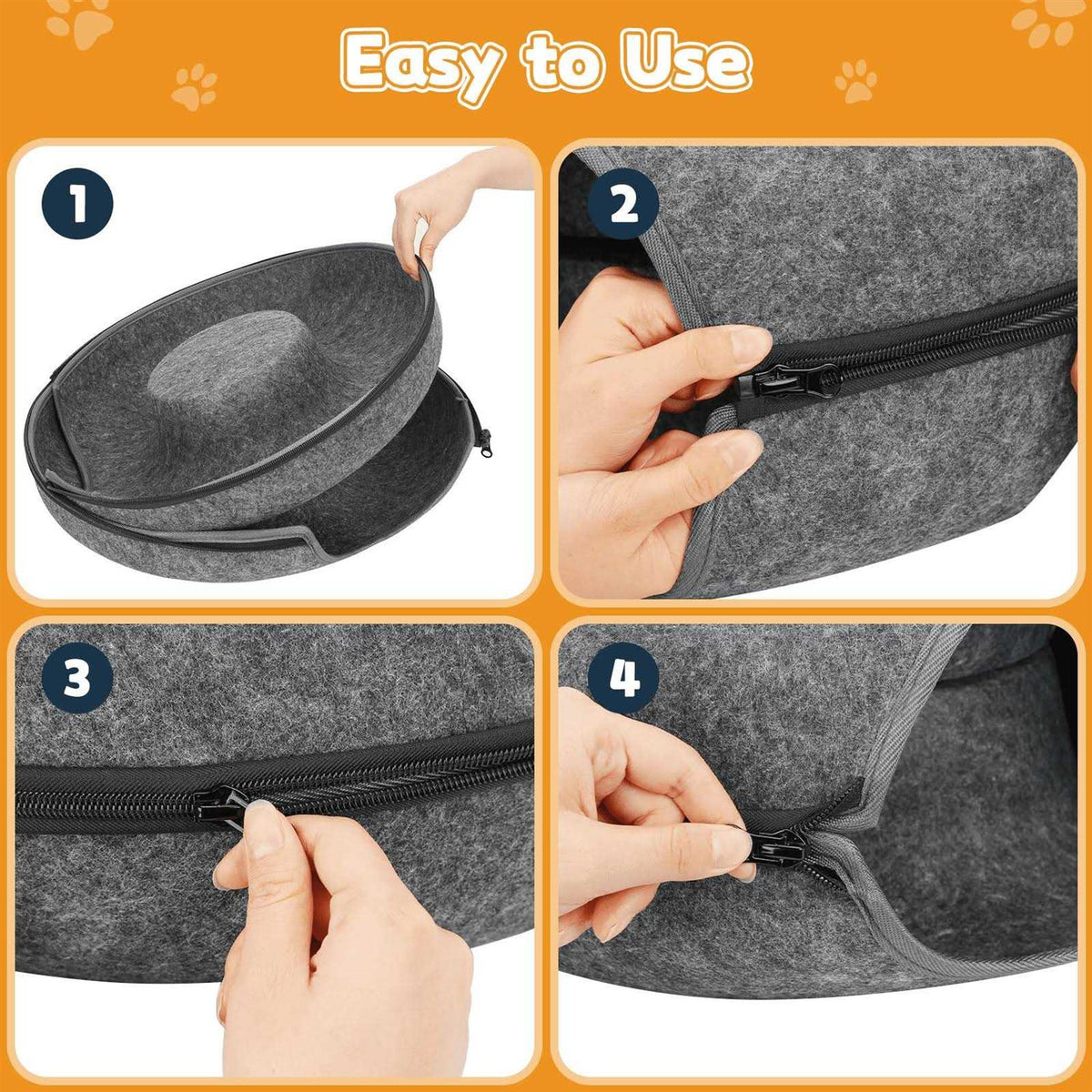 Cat Tunnel Bed with Pet Blanket G61568