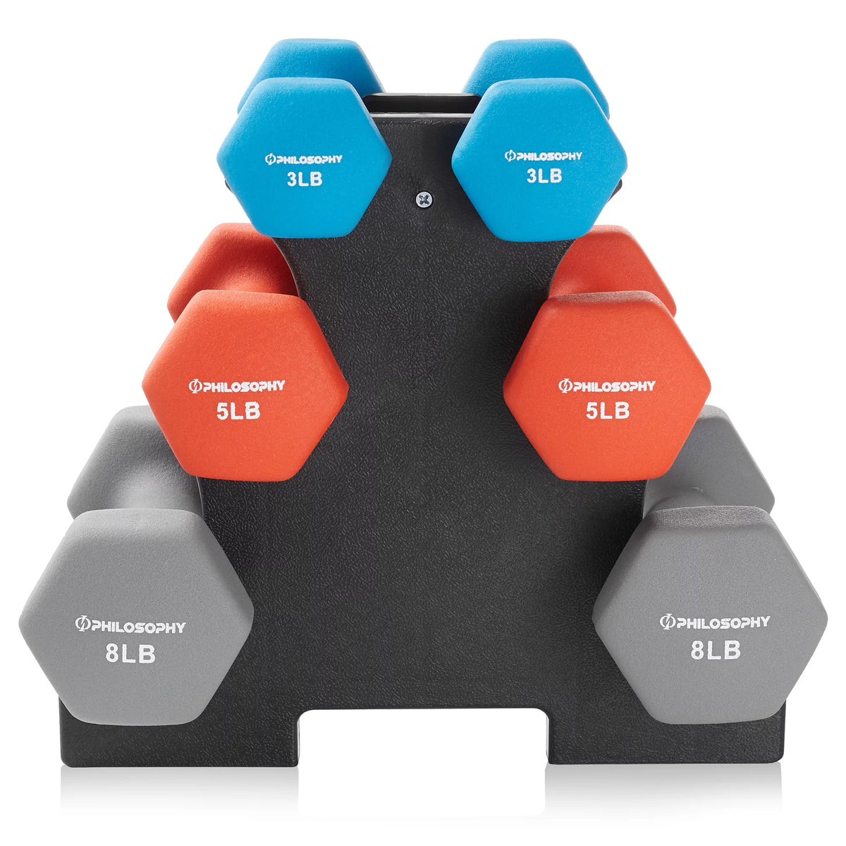Neoprene Dumbbell Hand Weight with Stand, 20 Lbs. R498811