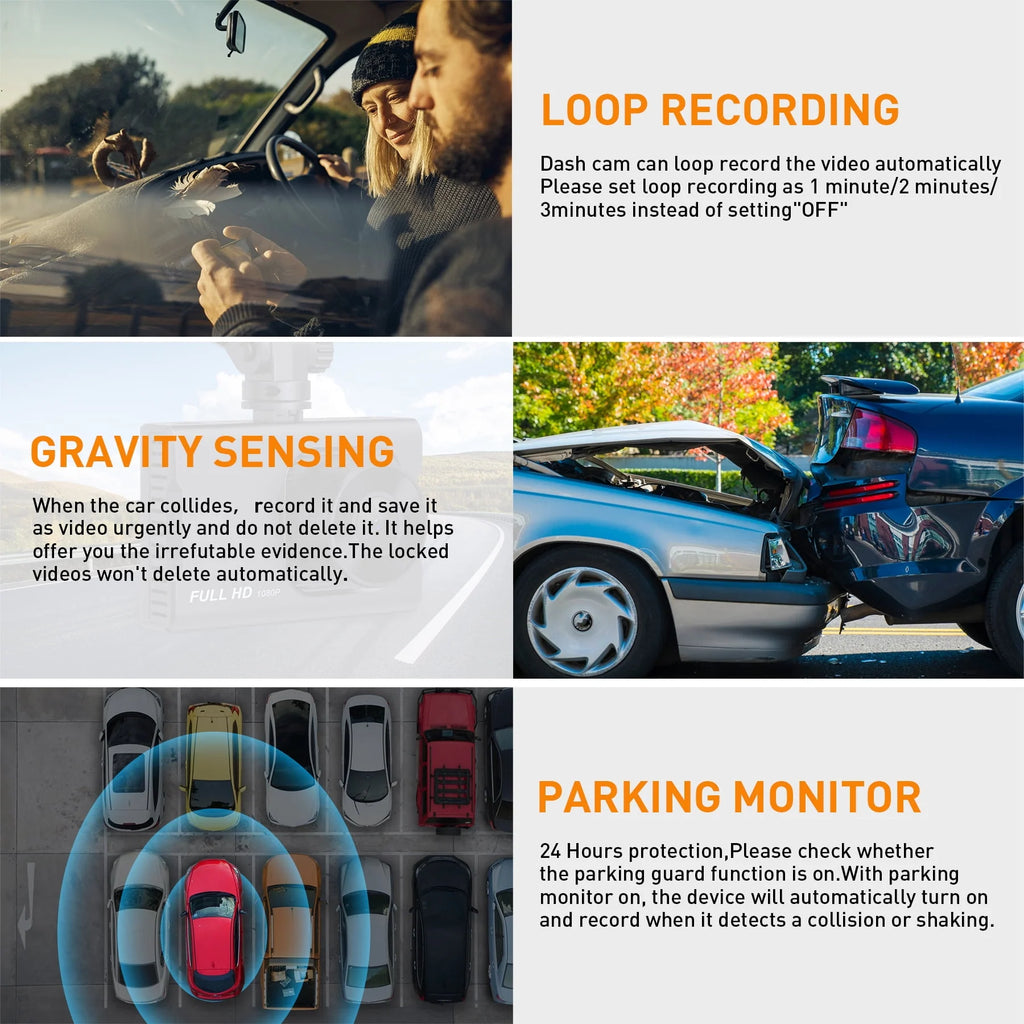 1080P Full HD Dash Cam with Night Vision Z35128